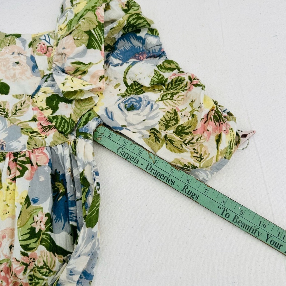 Urban Outfitters 100%Cotton Sundress Green and Pink Floral Top - Picture 10 of 15